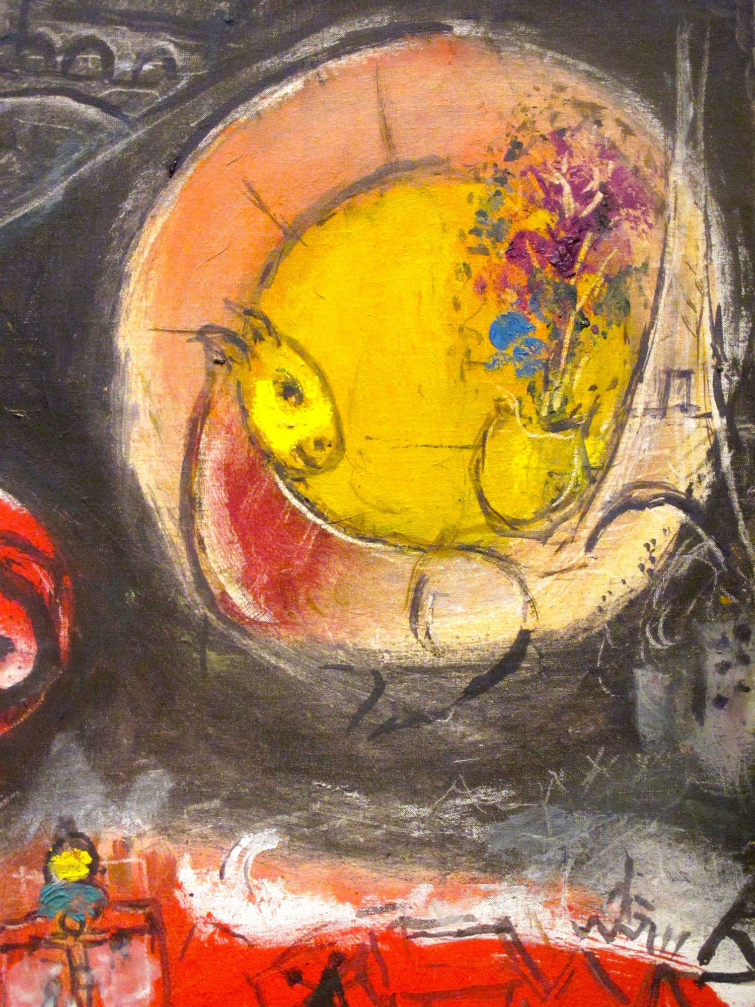 esquisse pour les toits rouges - Chagall