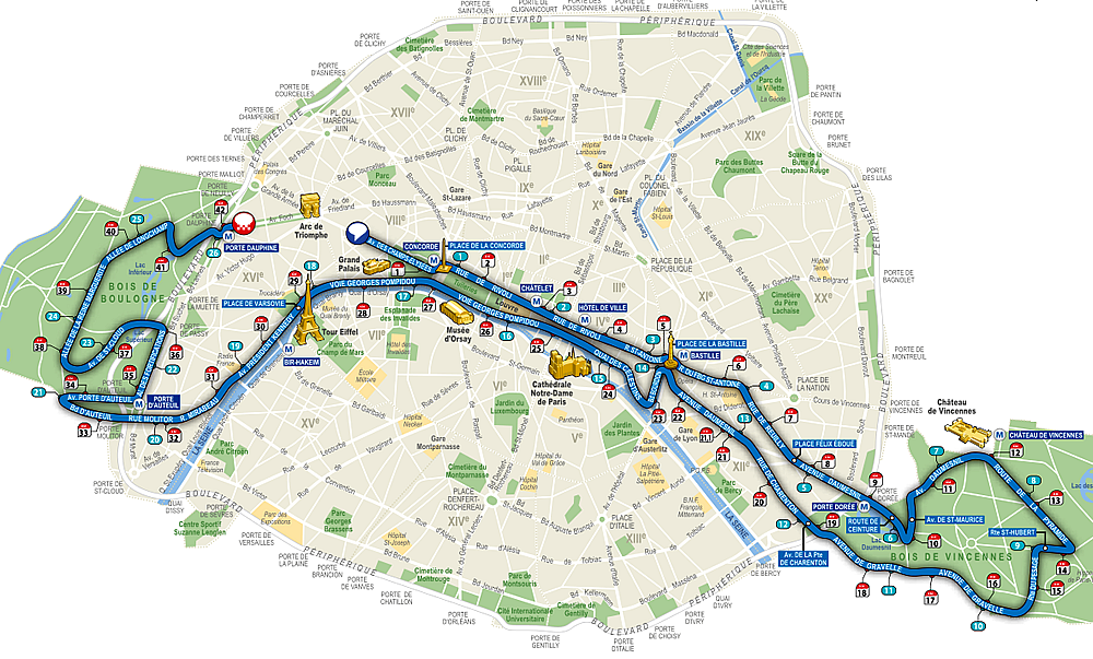 MArathon itineraire 2013