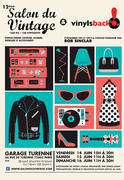 affiche salon vintage