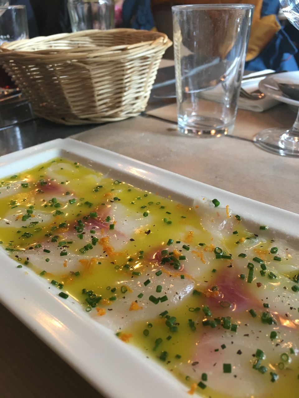 carpaccio daurade - la table d'Aligre