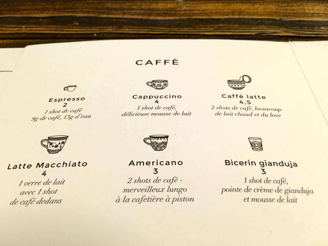 les cafés du Biglove caffé
