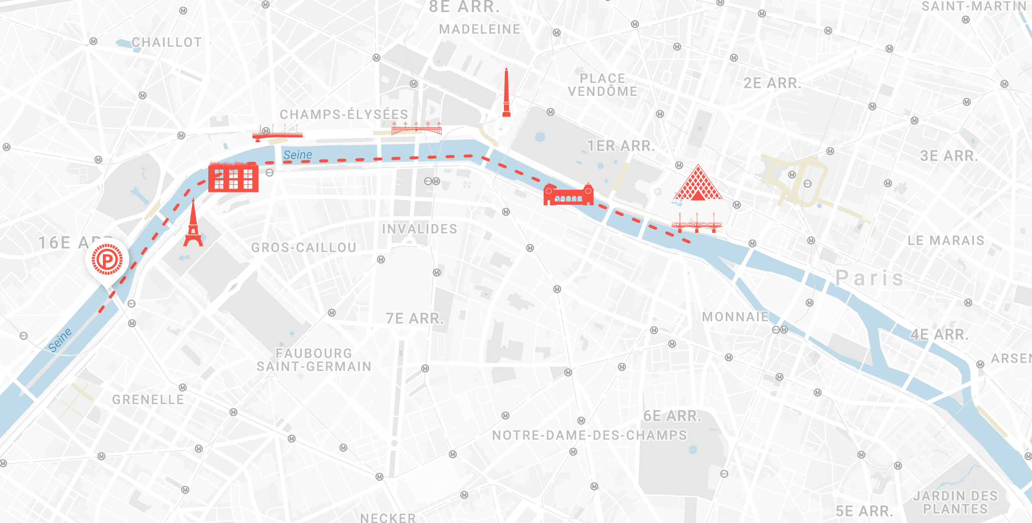 Parcours de la croisière