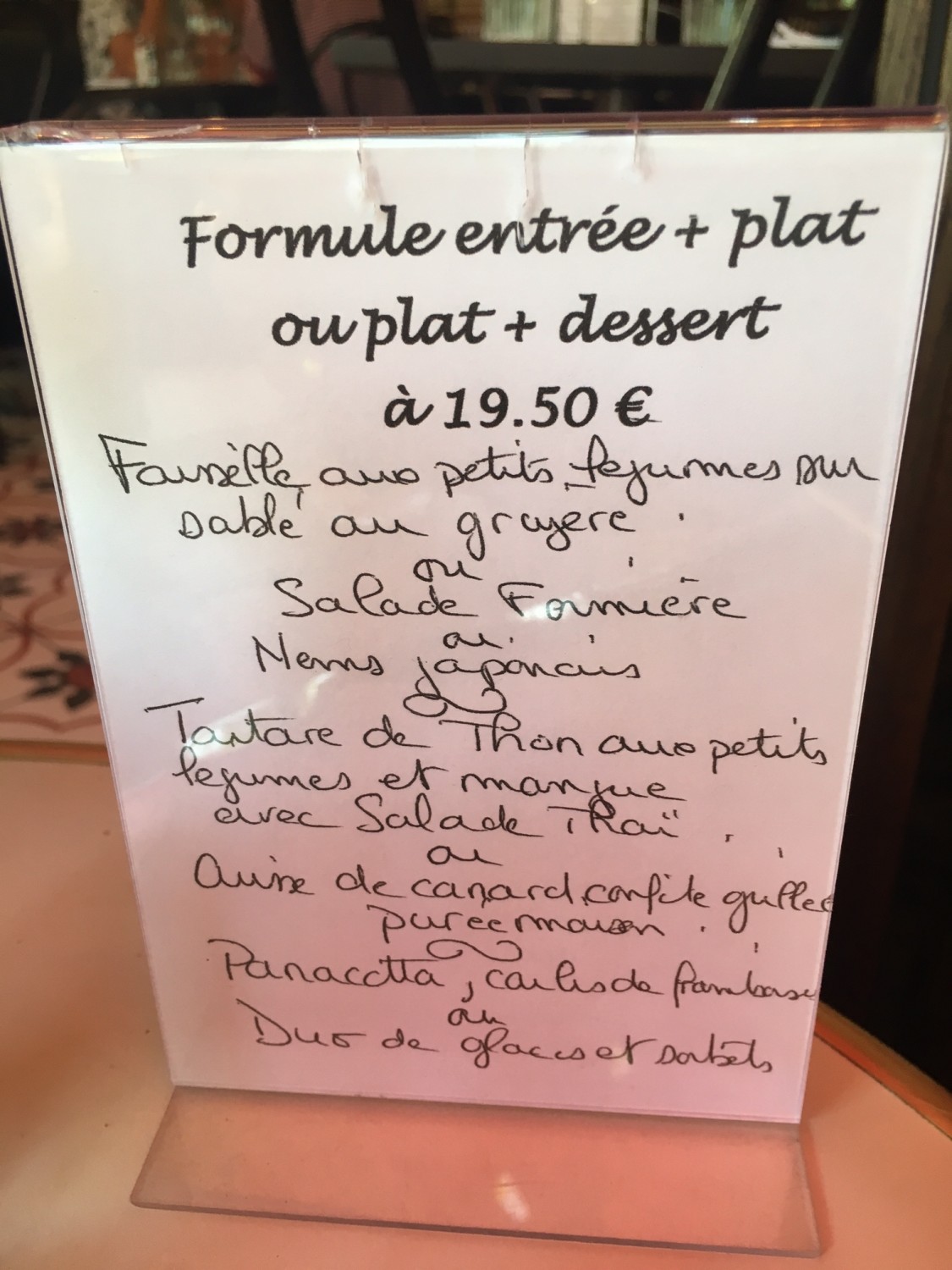 Le Petit Médicis - la formule